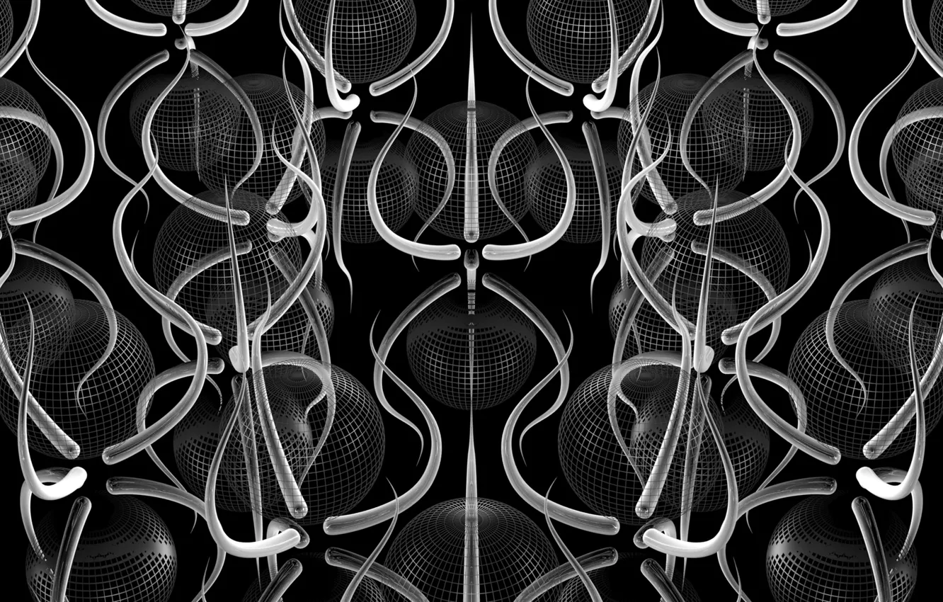Photo wallpaper pattern, form, black background