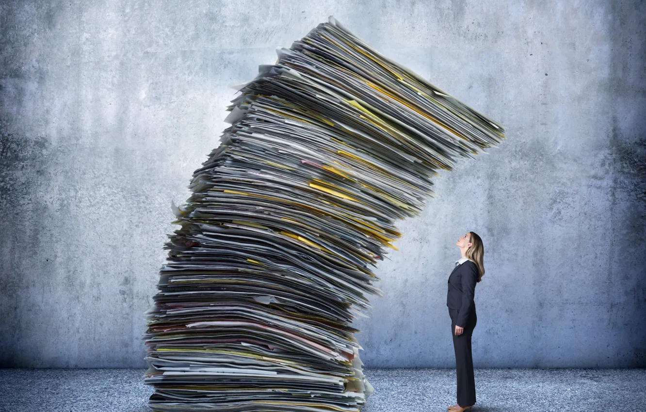 Photo wallpaper papers, work, fatigue, stress, responsibility