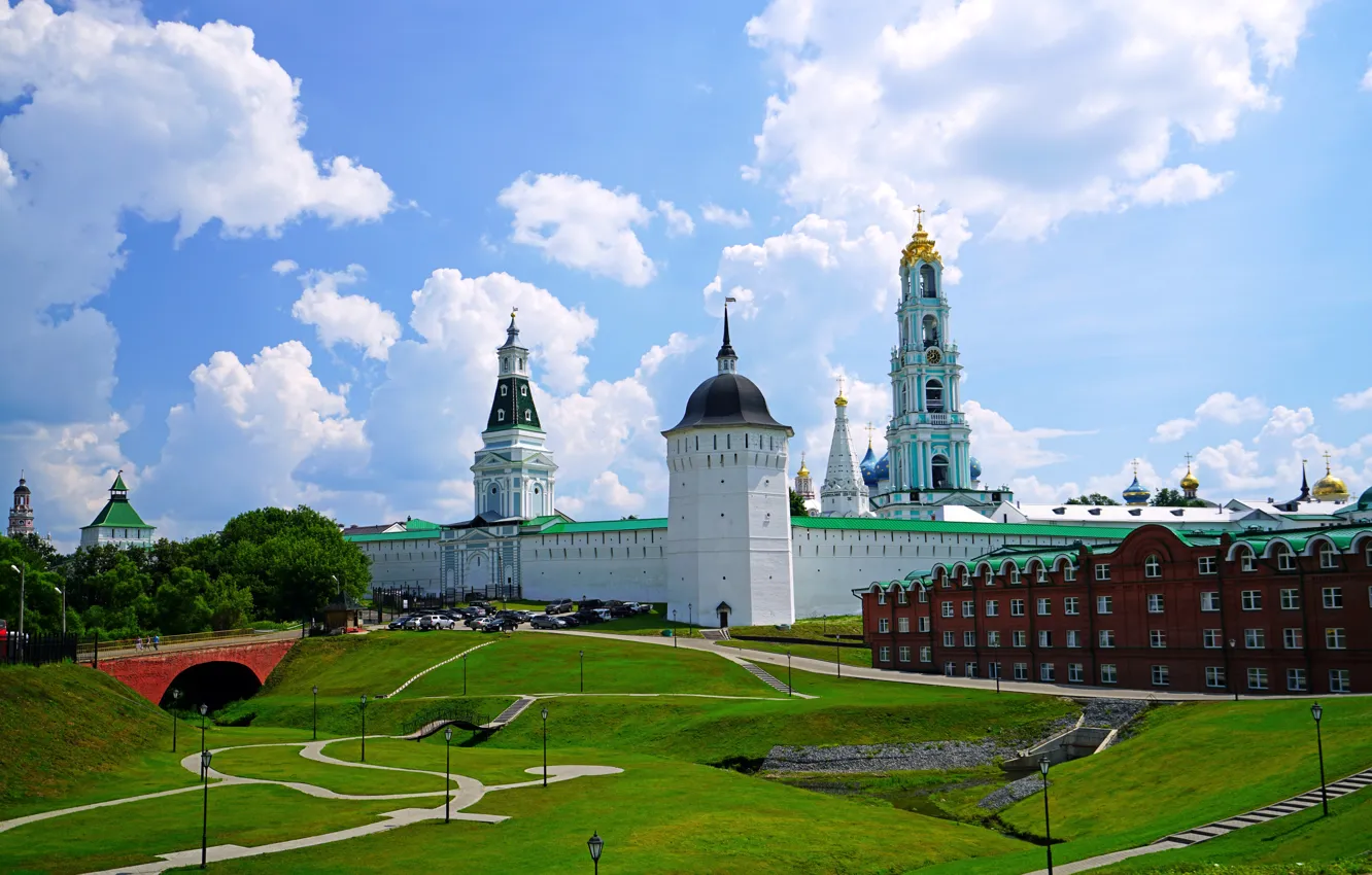 Photo wallpaper Church, Moscow, temple, Russia, Trinity, Temples, Lavra