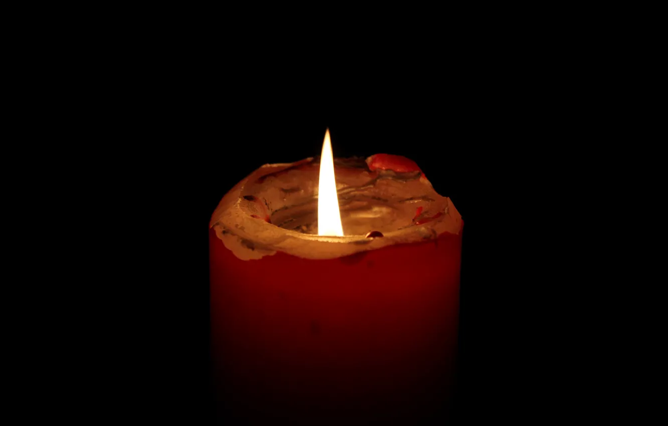 Photo wallpaper darkness, candle, glow