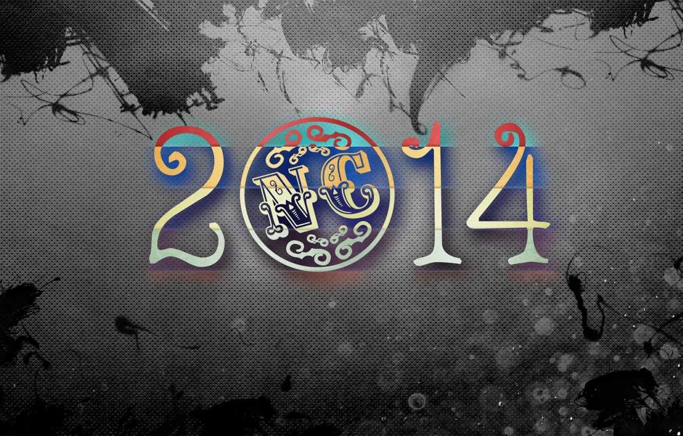 Photo wallpaper new year, texture, metal, Nicholas Black, 2014