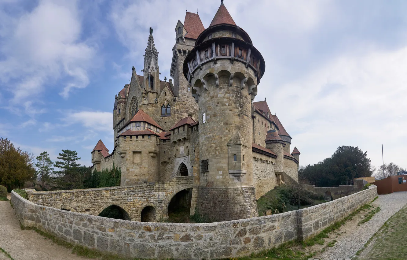 Photo wallpaper castle, tower, Austria, Kreuzenstein Castle