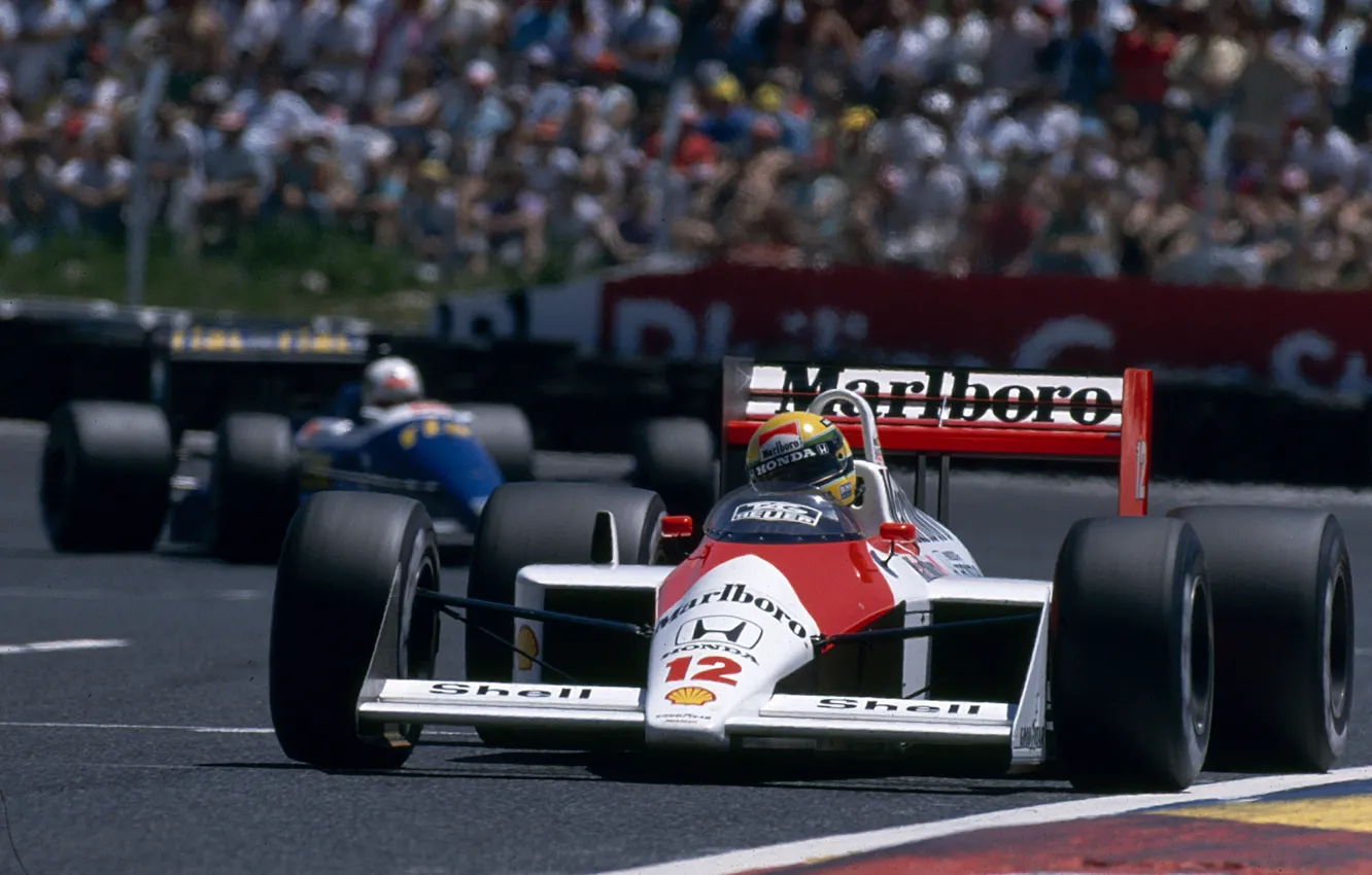 Photo wallpaper Ayrton Senna, GP France, Season 1988, McLaren MP4/4