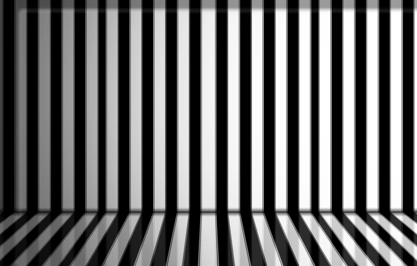 Photo wallpaper strips, black, white