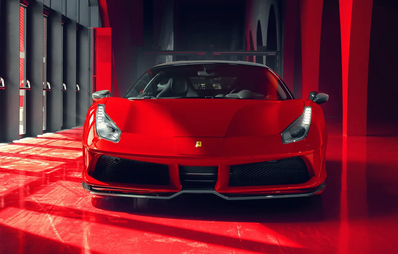 Photo wallpaper Ferrari, supercar, front view, GTB, 2018, 488, Pogea Racing, FPlus Corsa