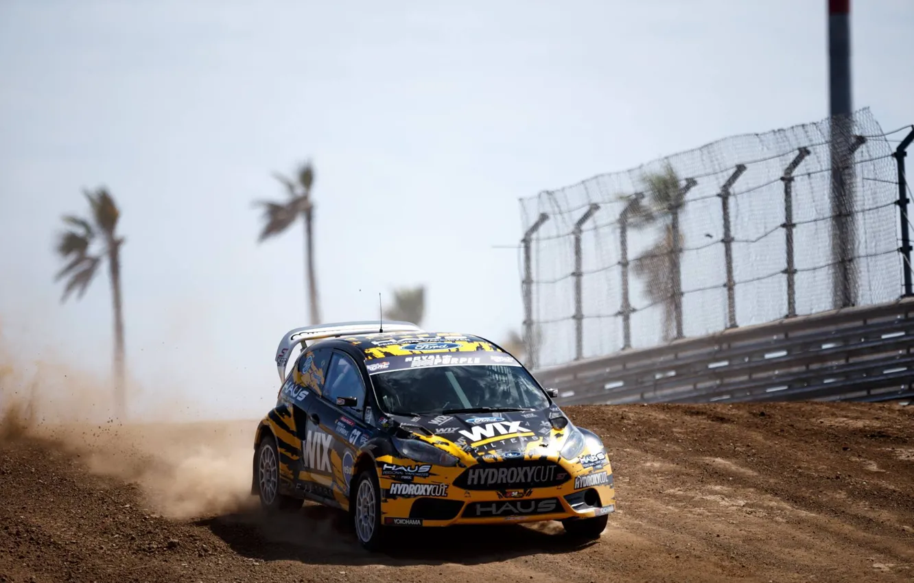 Photo wallpaper Ford, Dust, Fiesta, The front, GRC
