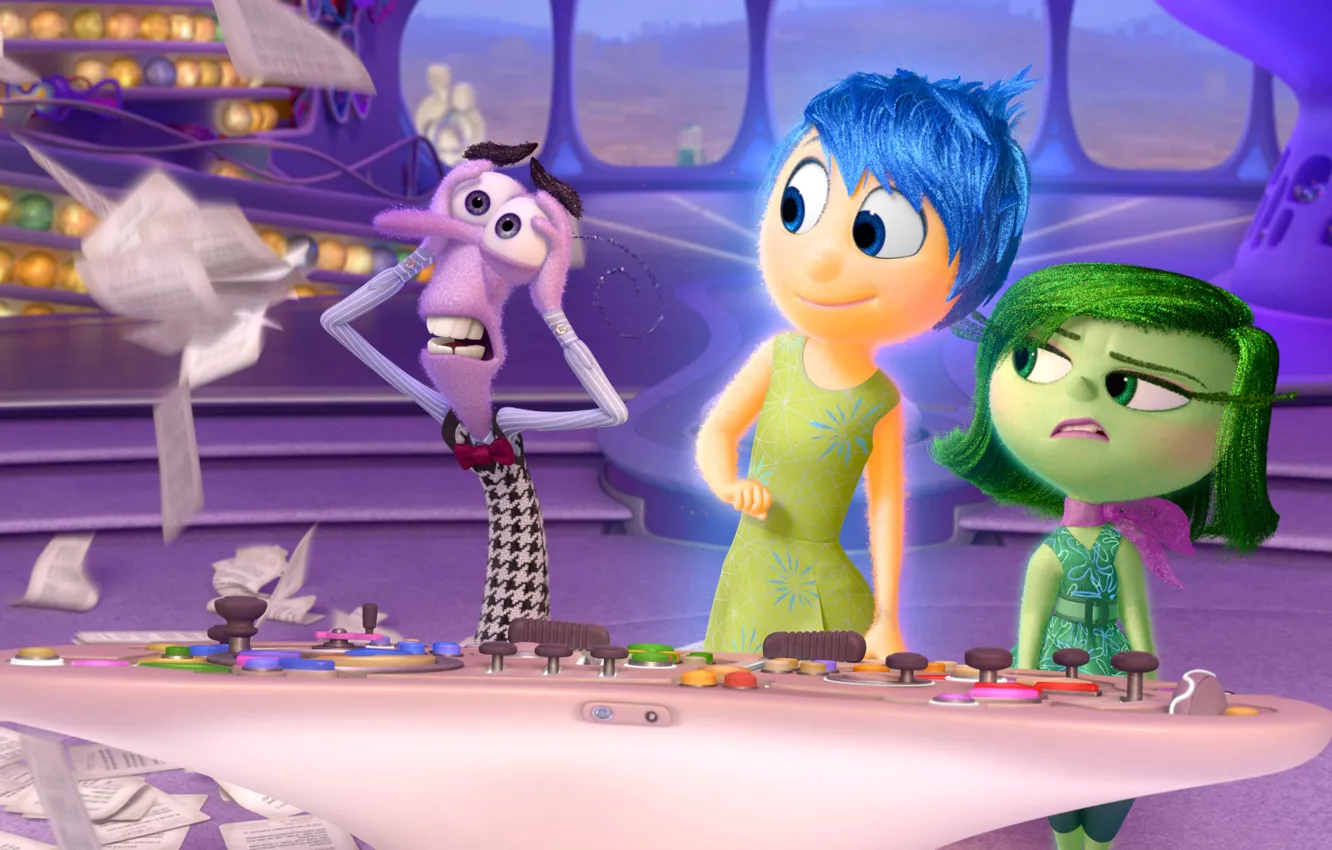Photo wallpaper emotions, Disney, Pixar, Puzzle, cartoon, characters, Disney, adventure