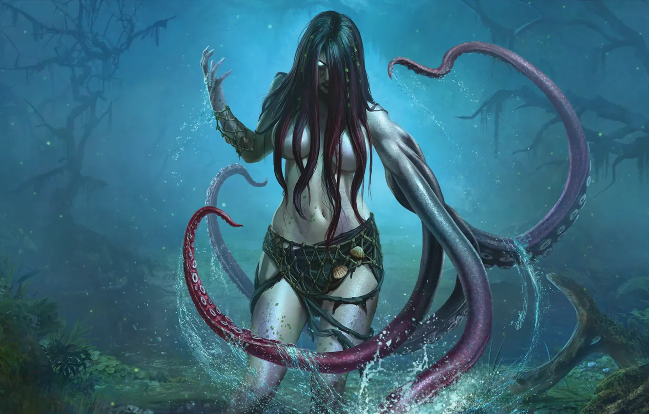 Photo wallpaper the game, tentacles, drowned, Juggernaut Wars, Drowned Samara