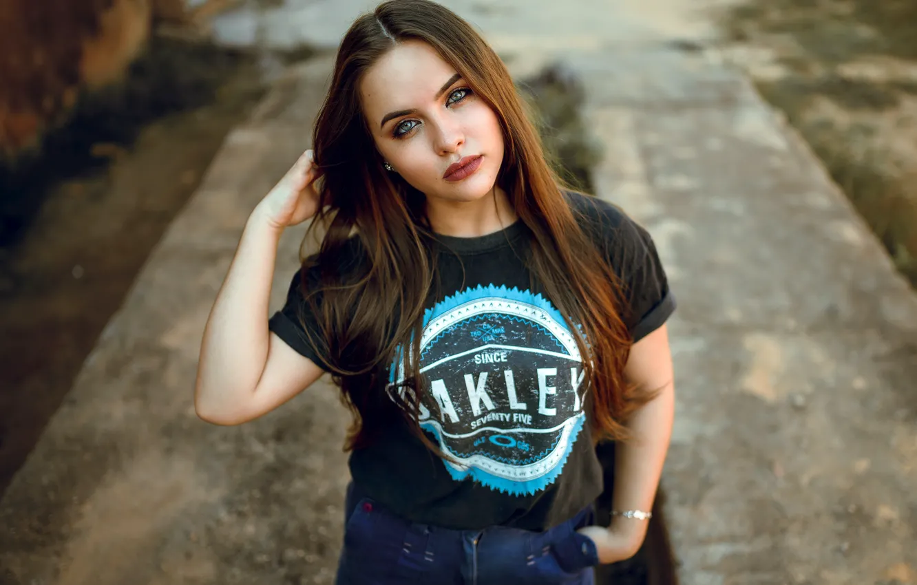 Photo wallpaper look, pose, model, long hair, long hair, beautiful girl, model, beauty