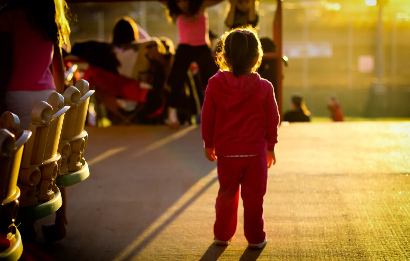 Photo wallpaper children, background, Wallpaper, street, people, the situation, girl, form