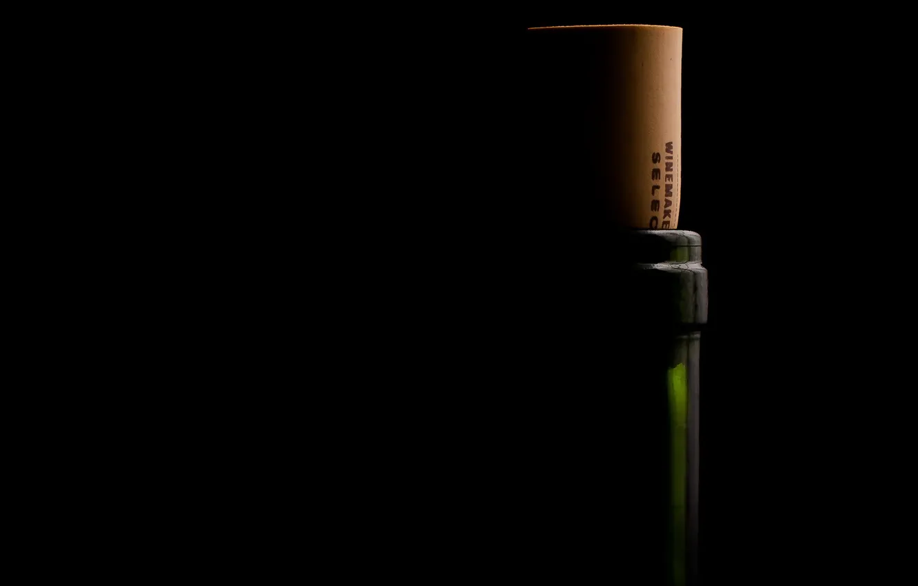 Photo wallpaper macro, background, wine, bottle, minimalism