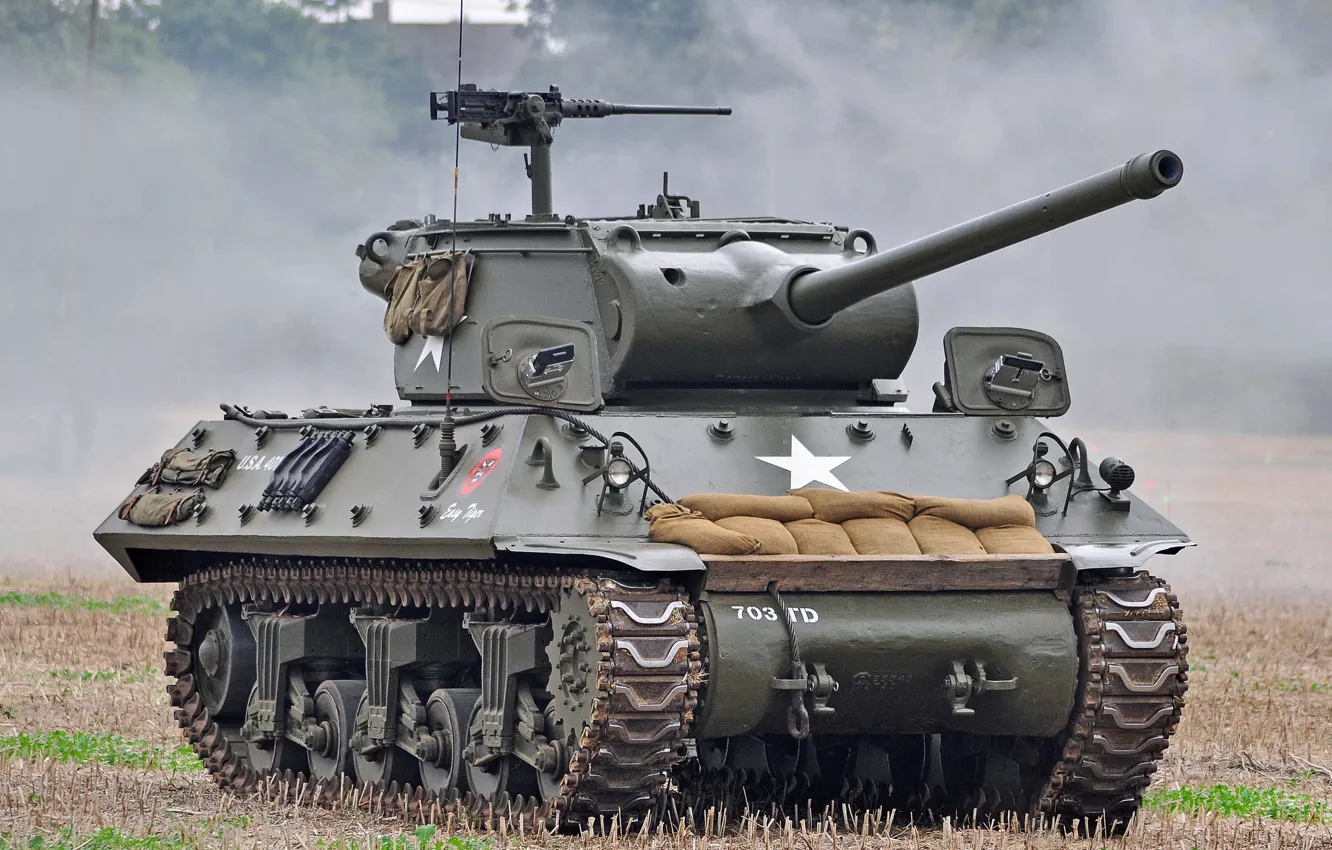 Photo wallpaper tank fighter, (SAU), The second world war, M36, 90 mm, self-propelled gun, Jackson