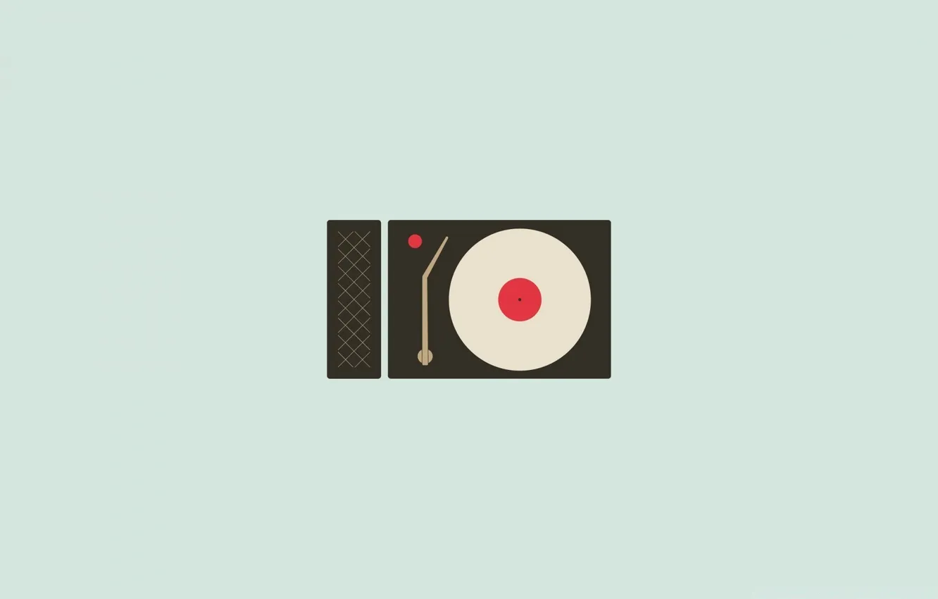 Photo wallpaper minimalism, light background, Minimalism, Light Background, vinyl player, Turntable