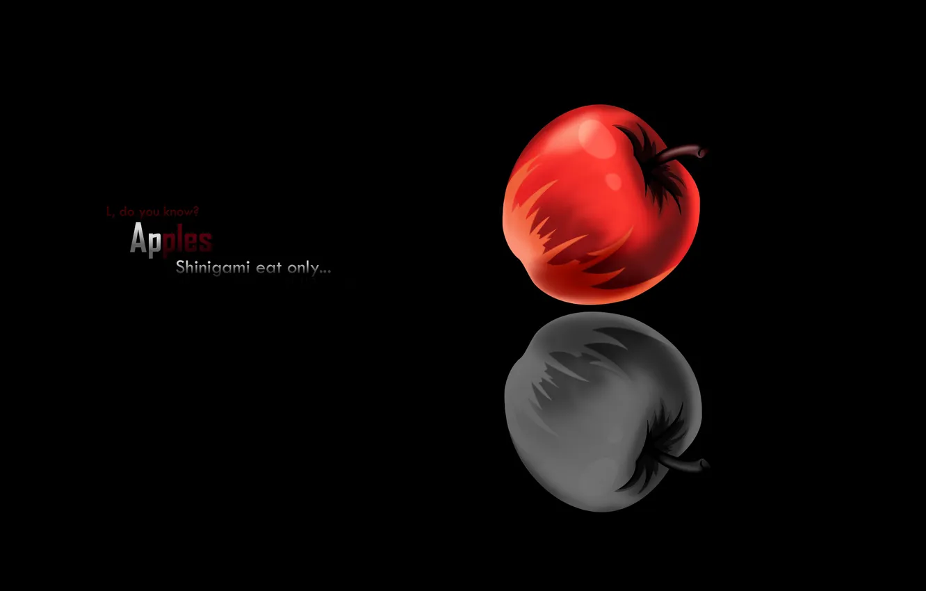 Photo wallpaper text, Apple, black background, Death Note, death note