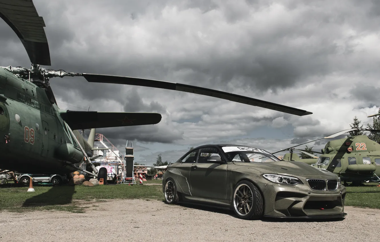 Photo wallpaper bmw, BMW, helicopter