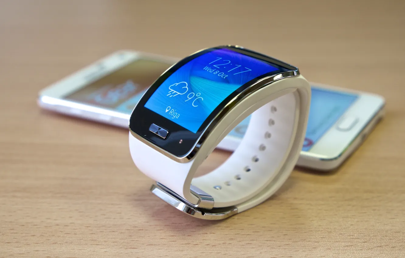 Photo wallpaper Samsung, the watch phone, smartphone watch, Samsung Galaxy Note 4, Gear S