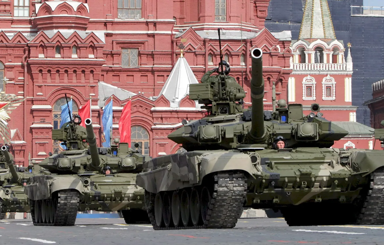 Photo wallpaper tank, Moscow, parade, Russia, Russia, T-90, military equipment