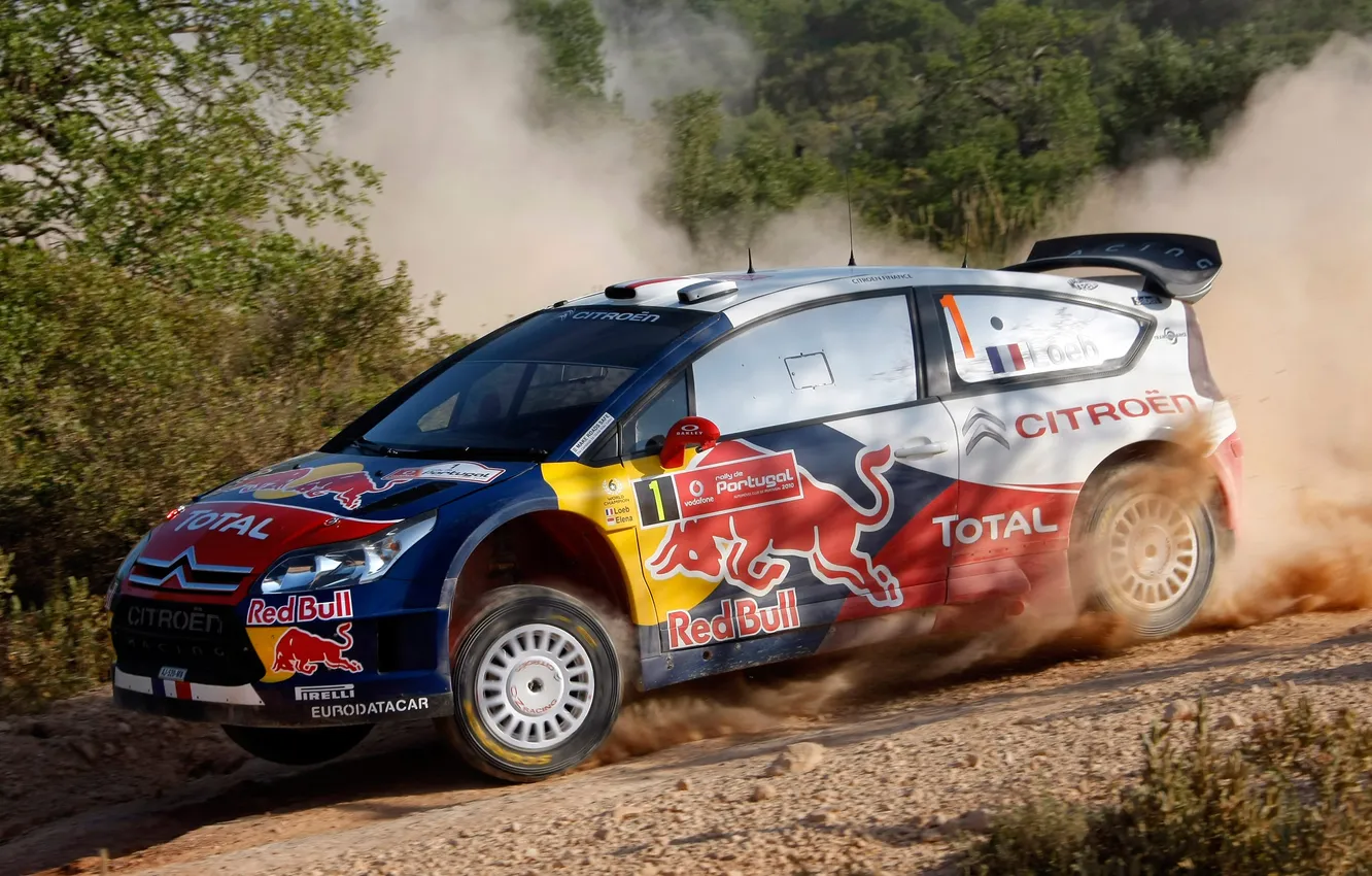 Photo wallpaper machine, auto, race, sport, speed, dust, day, Citroen