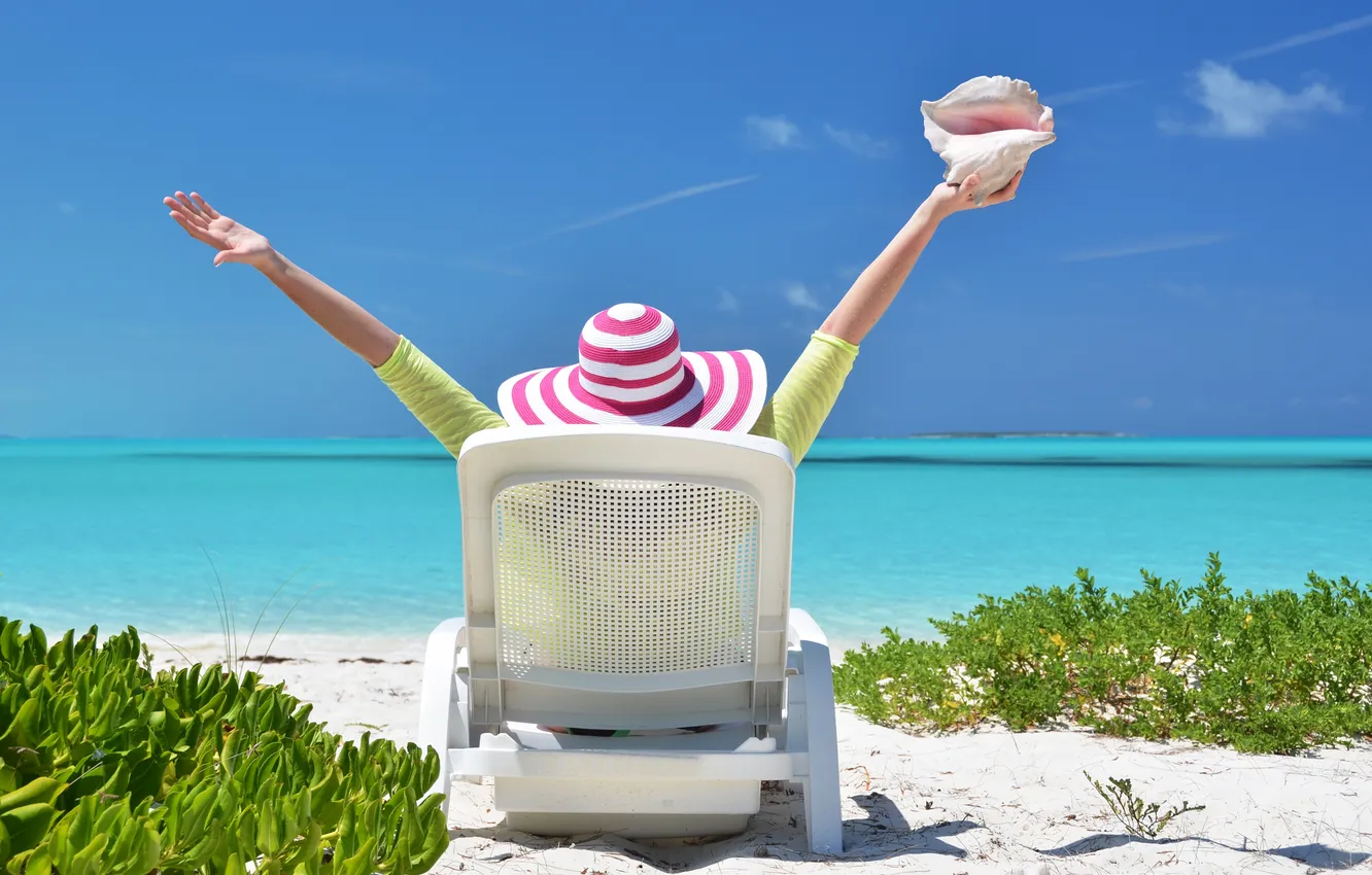 Photo wallpaper sea, beach, summer, the sun, stay, summer, beach, vacation