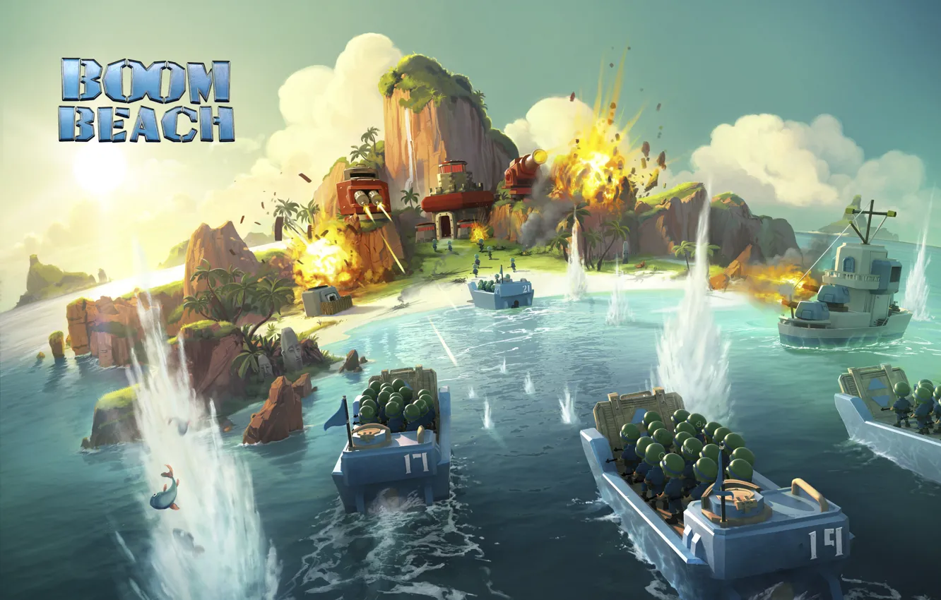 Photo wallpaper the game, strategy, Boom Beach