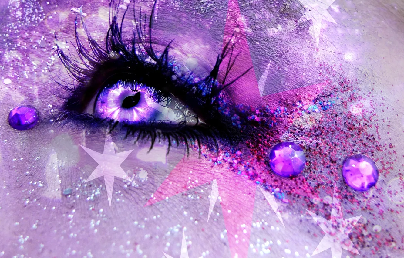 Photo wallpaper eyes, girl, fantasy, art