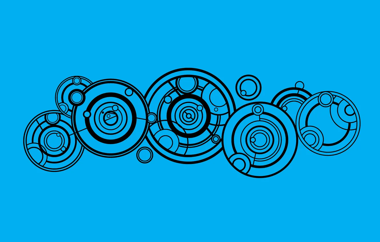 Photo wallpaper circles, background, patterns, characters, Doctor Who, Doctor Who