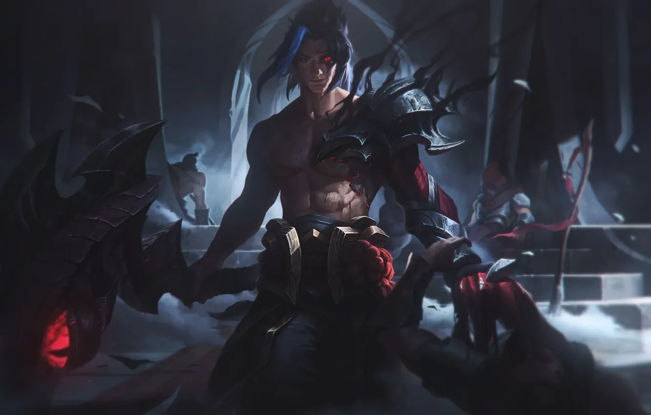 Photo wallpaper art, League of Legends, LoL, Cain, Hot springs