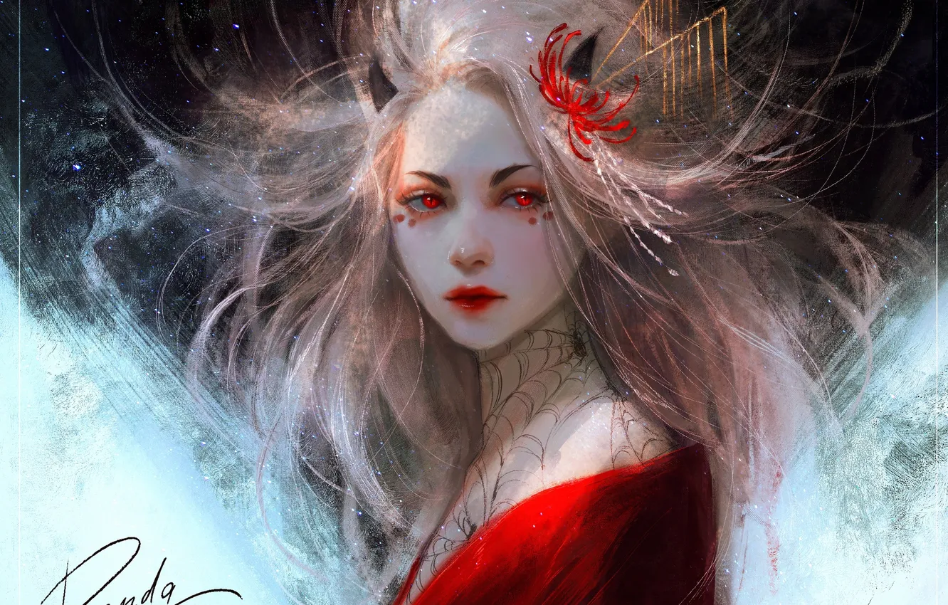 Photo wallpaper girl, the demon, from panda, by Panda