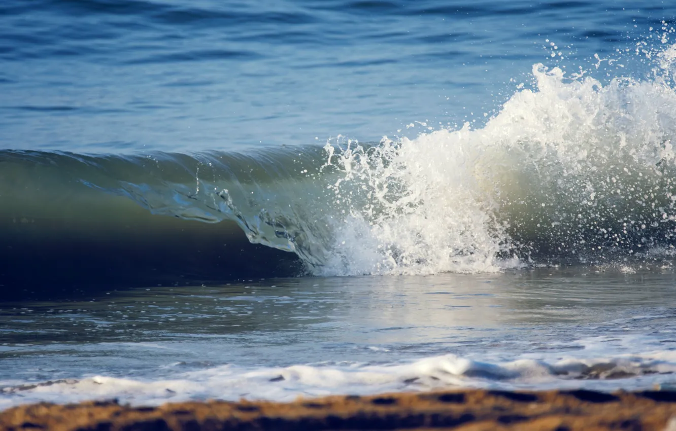 Photo wallpaper sand, sea, wave, beach, summer, summer, beach, sea