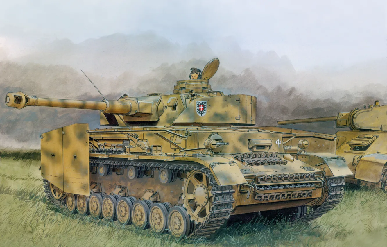 Photo wallpaper figure, art, tank, Pz.Kpfw.IV