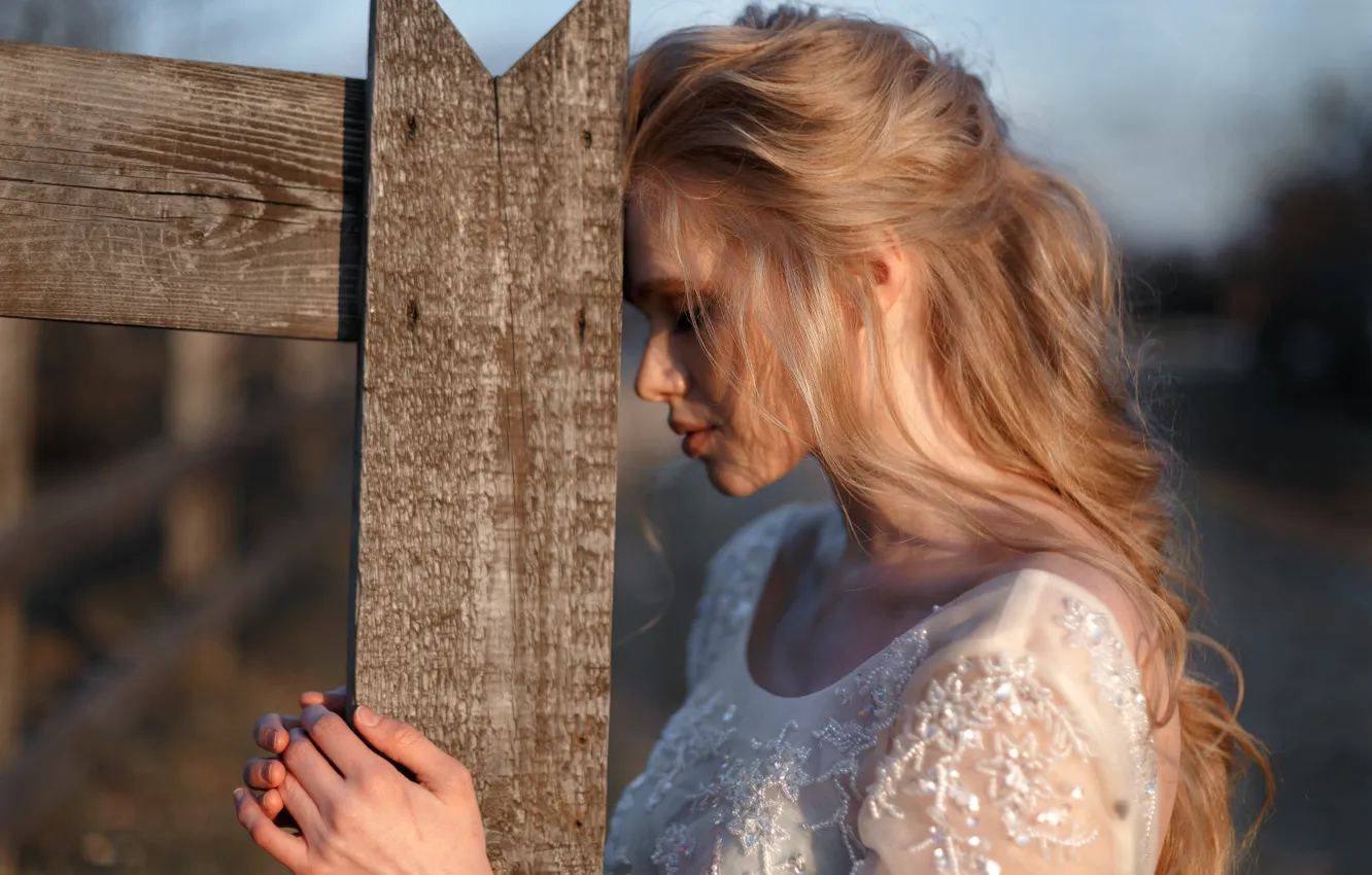 Photo wallpaper girl, portrait, the bride, wedding