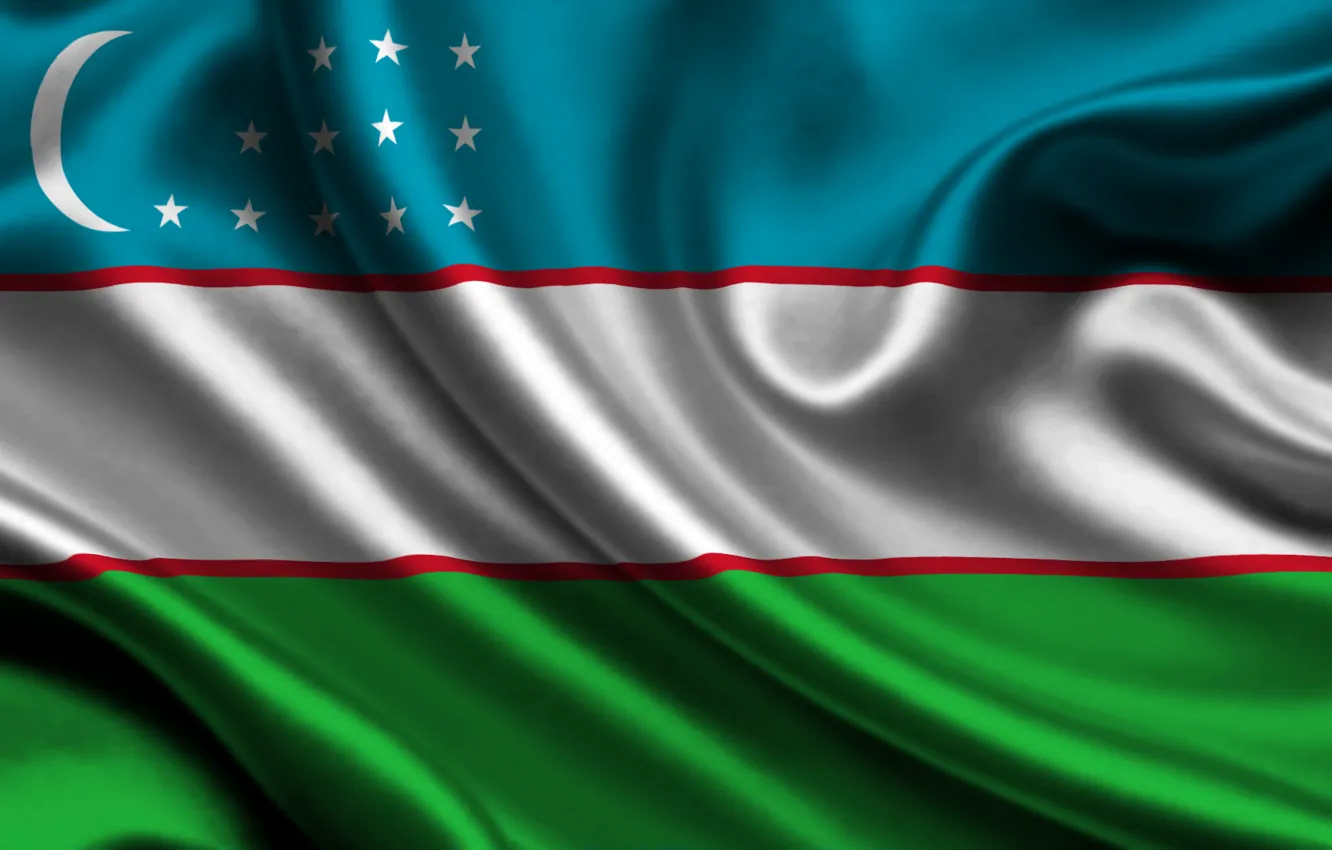Photo wallpaper flag, Uzbekistan, uzbekistan