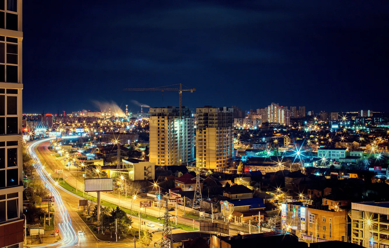 Photo wallpaper night, night, Krasnodar, Krasnodar