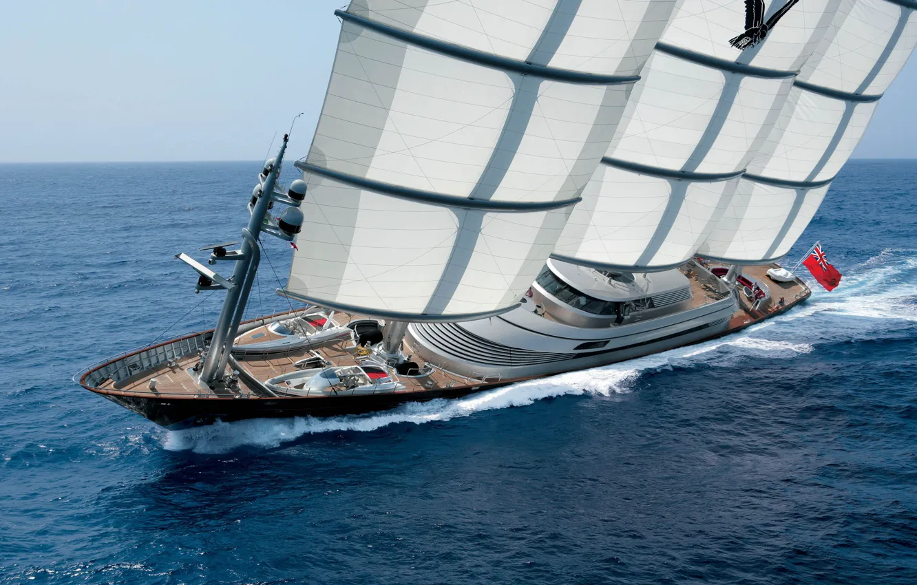 Photo wallpaper Sea, Yacht, Sailing yacht, The Maltese Falcon