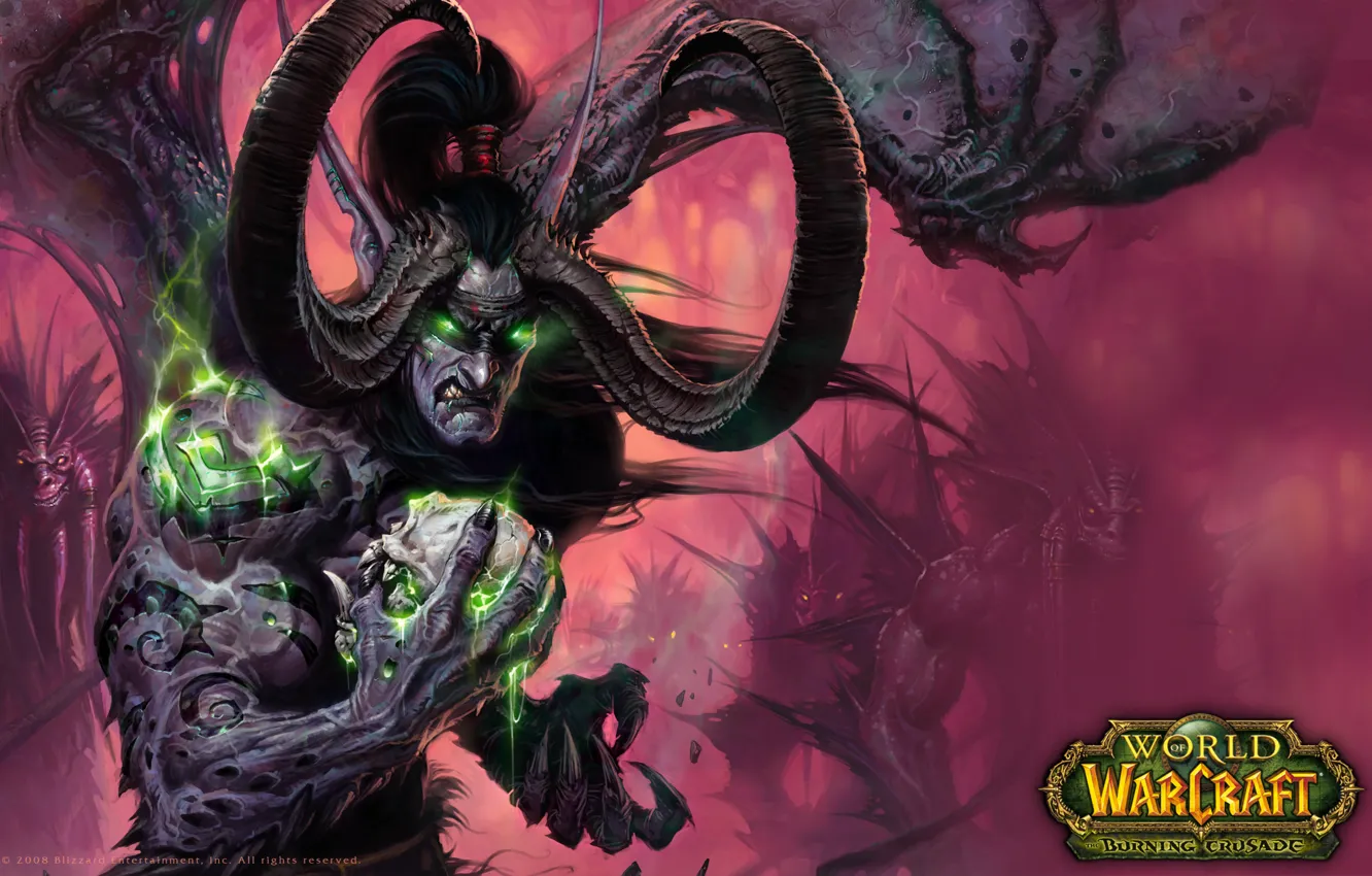 Photo wallpaper skull, World of warcraft, wow, ilidan