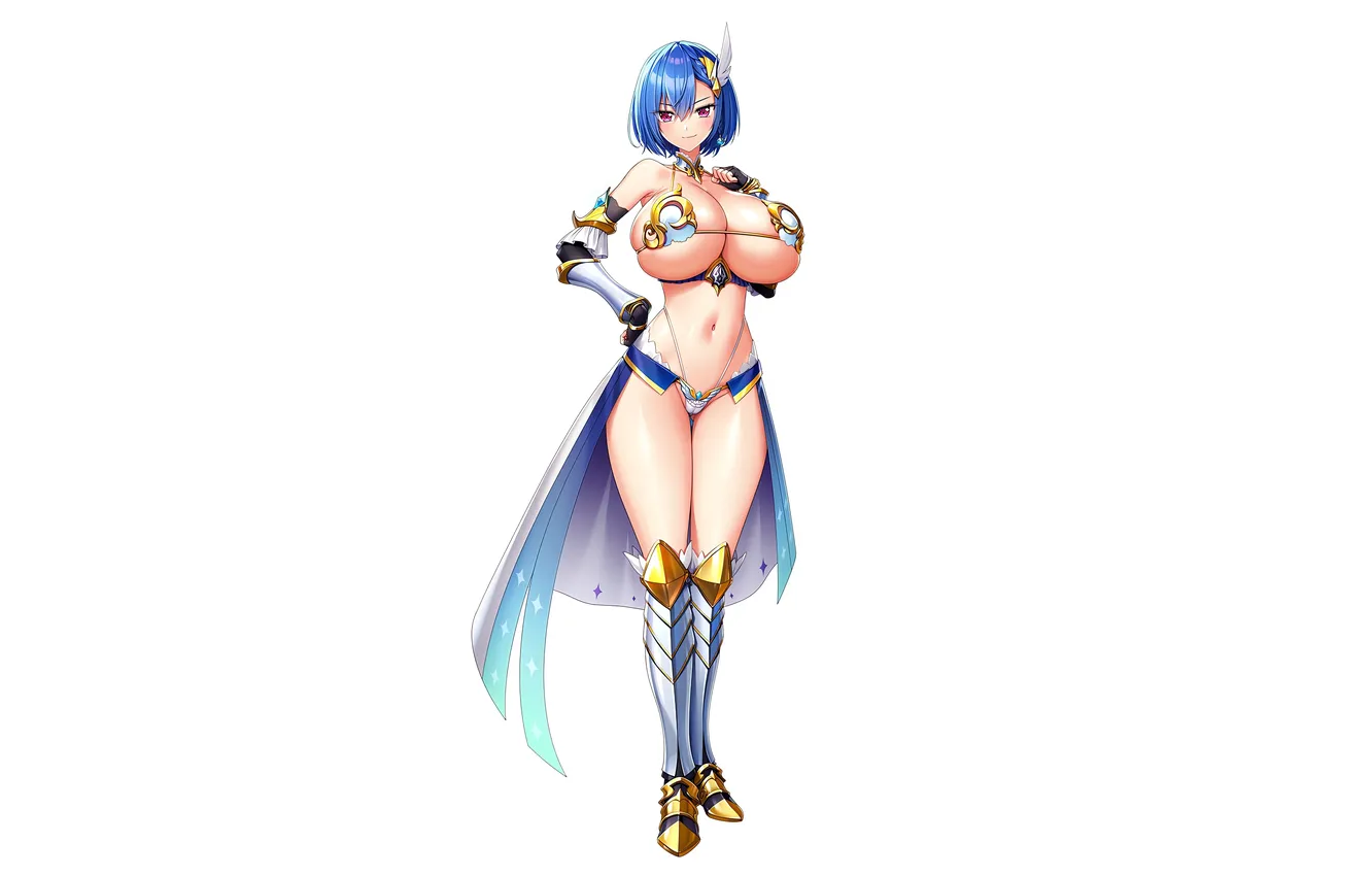 Photo wallpaper girl, sexy, Cameltoe, cleavage, legs, boobs, anime, beautiful