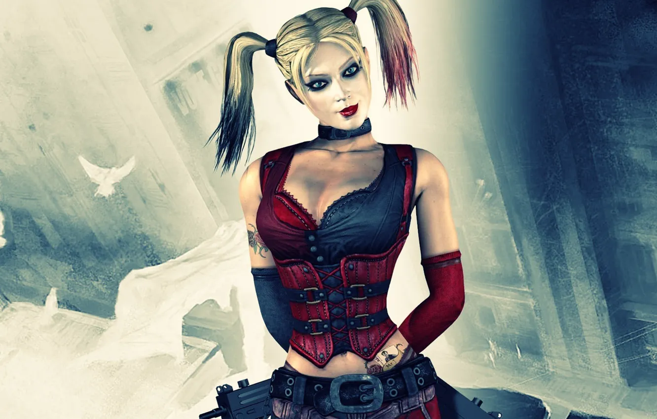 Photo wallpaper batman, character, arkham city, harley quinn, Harley Quinn