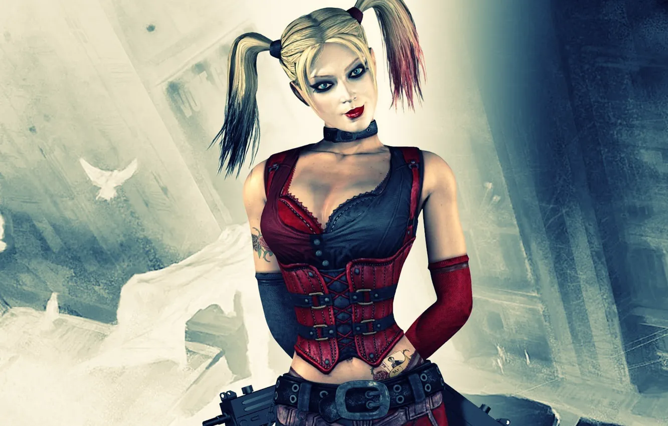 Photo wallpaper Batman, characters, Harley Quinn, arkham city, Harley Quinn