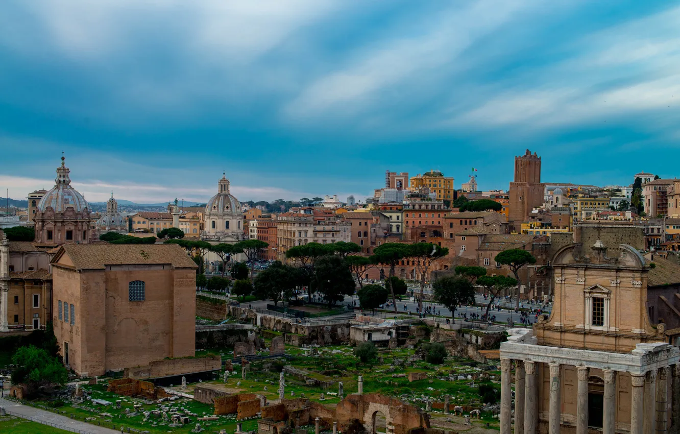Photo wallpaper home, Rome, Italy, the ruins, ruins, Forum