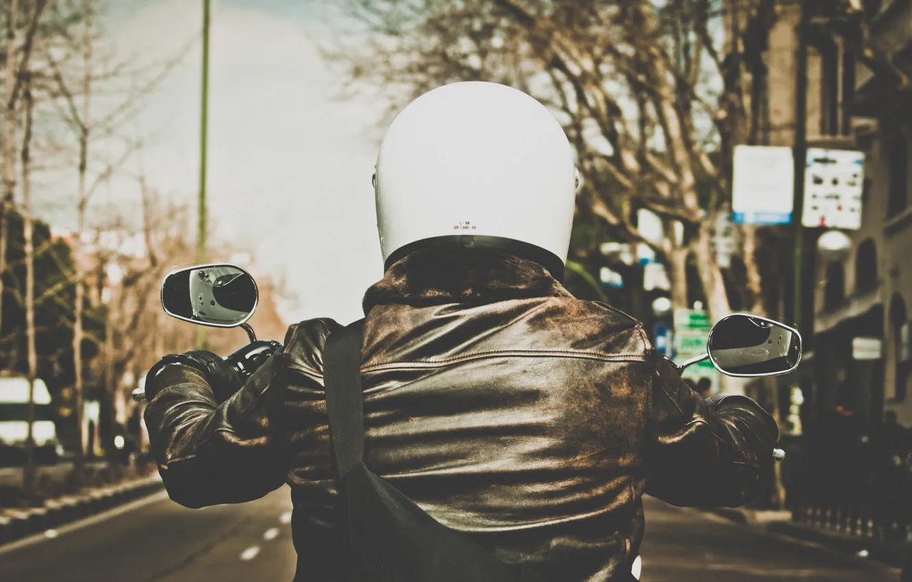 Photo wallpaper motorcycle, street, motorbike