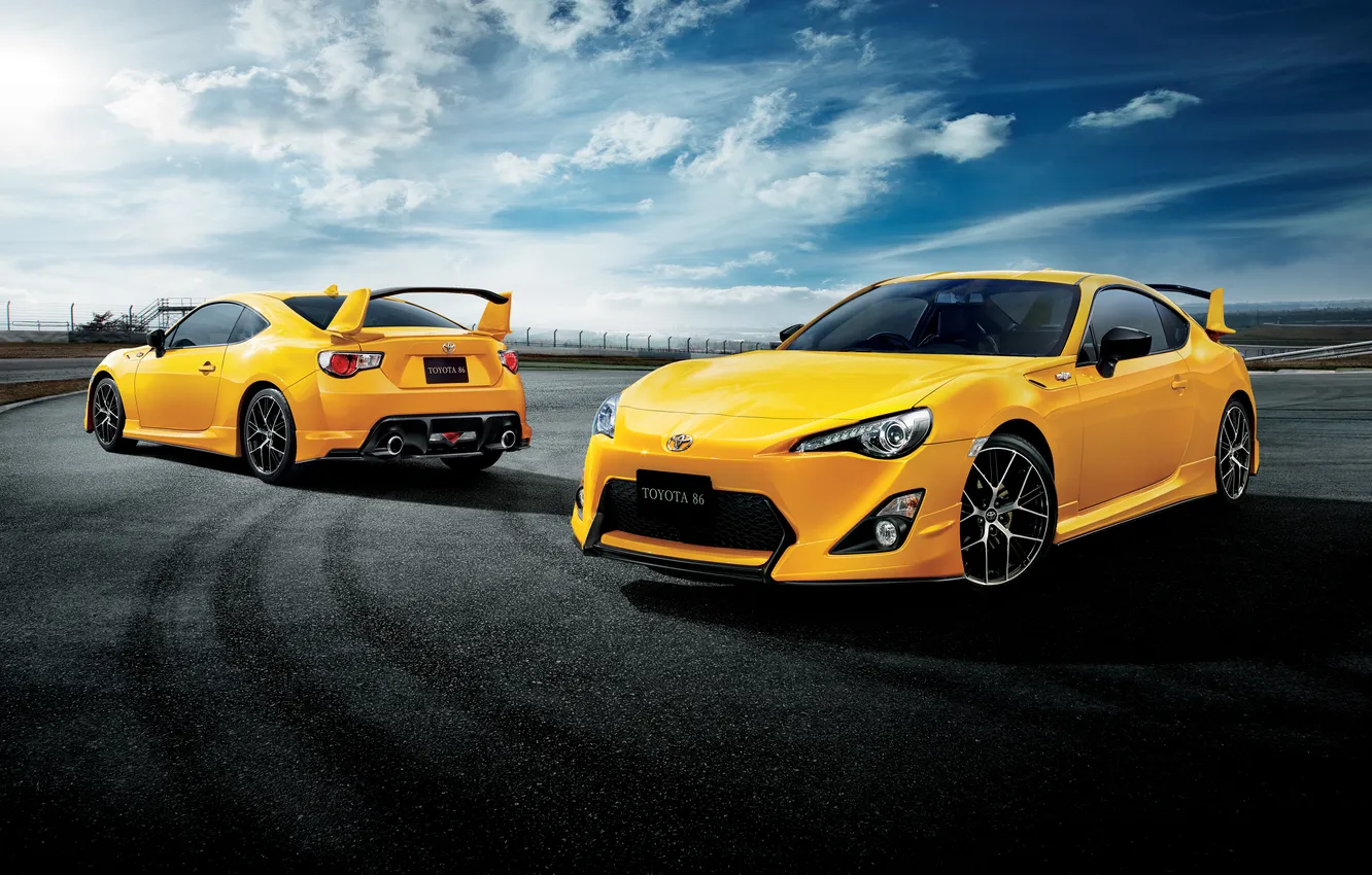 Photo wallpaper Toyota, Toyota, 2015, Yellow Limited Aero Package, 86 GT