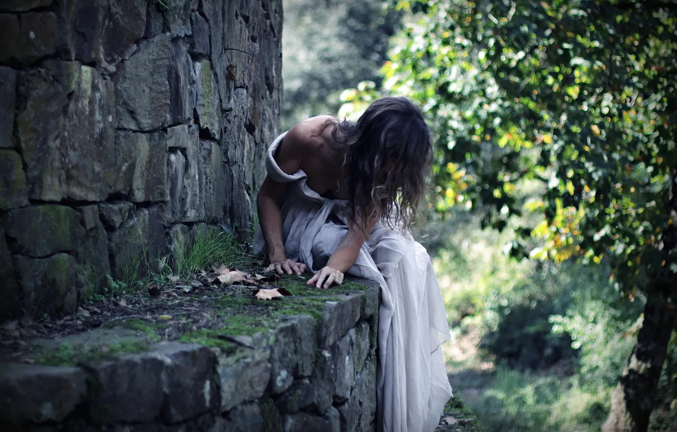 Photo wallpaper autumn, shadow, conceptual, self portrait, Tale