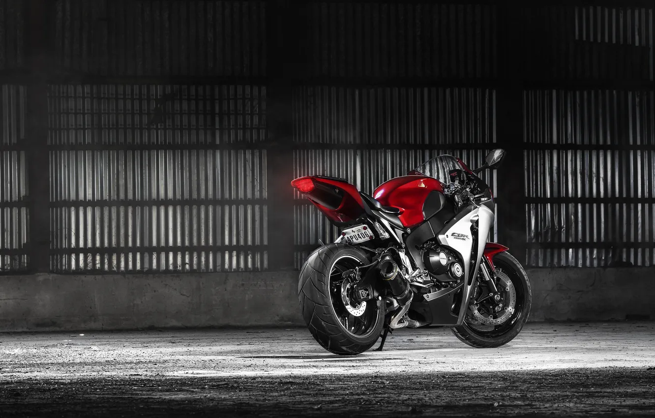 Photo wallpaper motorcycle, red, Honda, rear, CBR, 1000RR