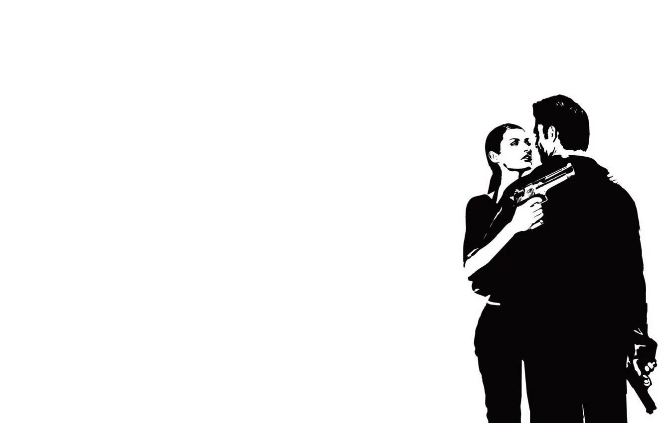 Photo wallpaper weapons, the game, white background, max payne, Mona Sax, Max Payne, Mona Sax, Max Payne …