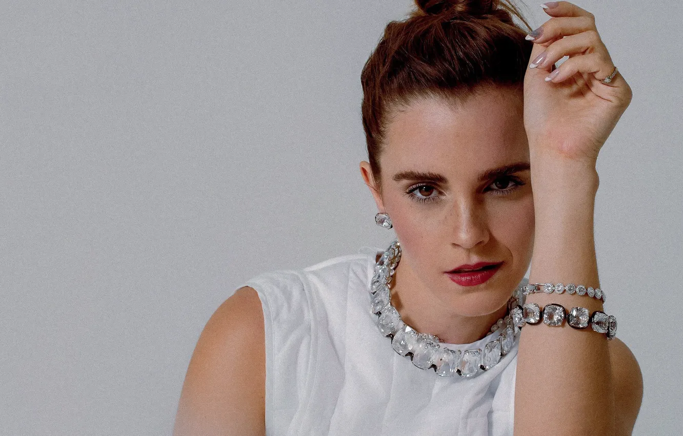 Photo wallpaper eyes, girl, face, smile, actress, lips, freckles, Harry Potter