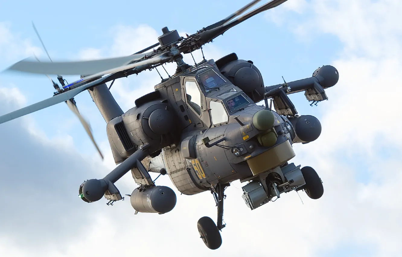 Photo wallpaper helicopter, Mi-28N, Night hunter