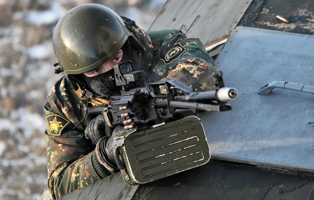 Photo wallpaper machine gun, the armed forces of Russia, Pecheneg