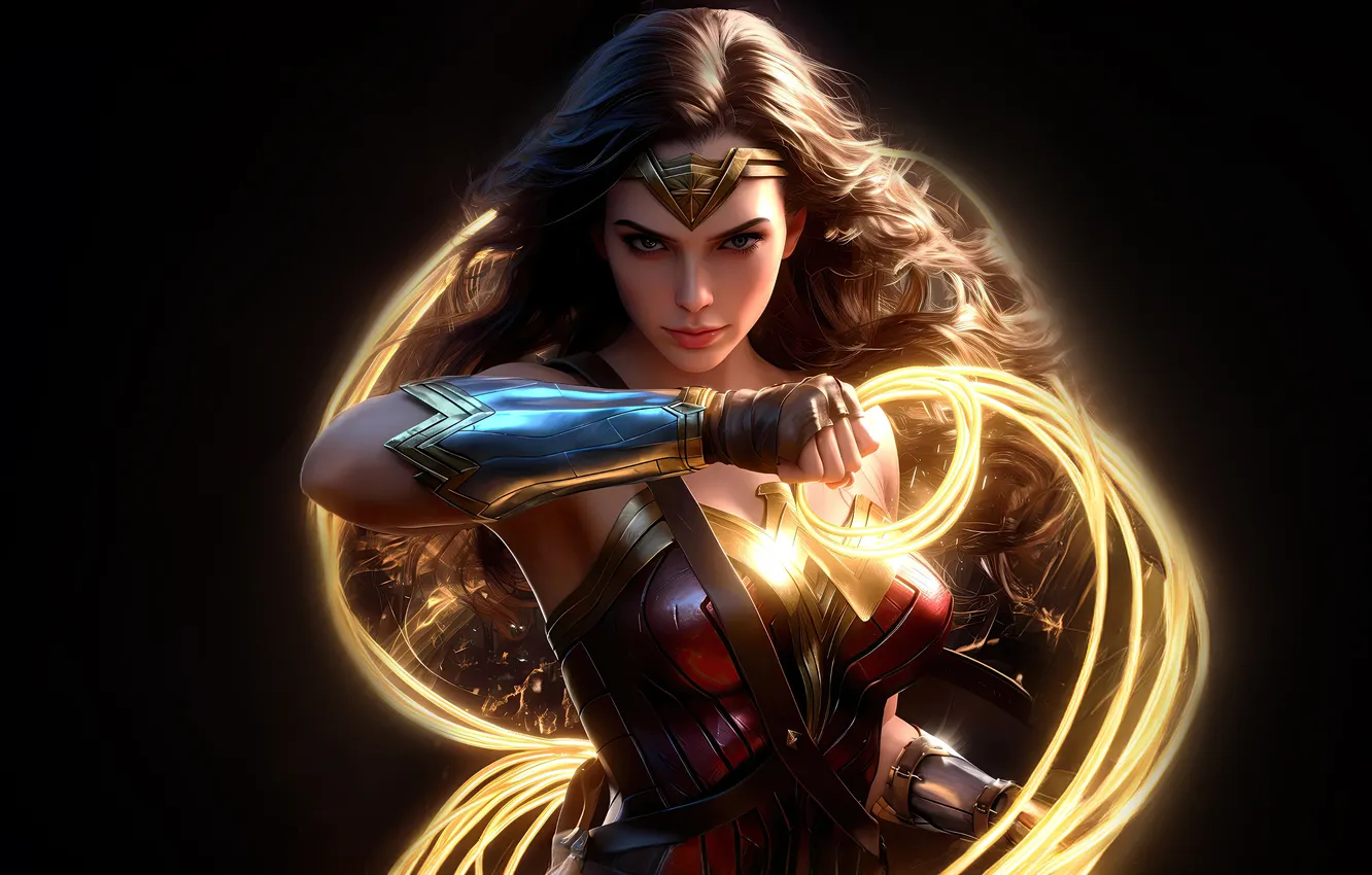 Photo wallpaper woman, Wonder, superheroine