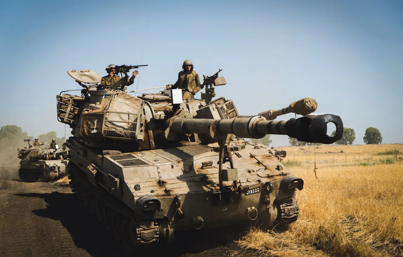 Photo wallpaper Israel Defense Forces, Golan Heights, Artillery Corps, 215th Artillery Division