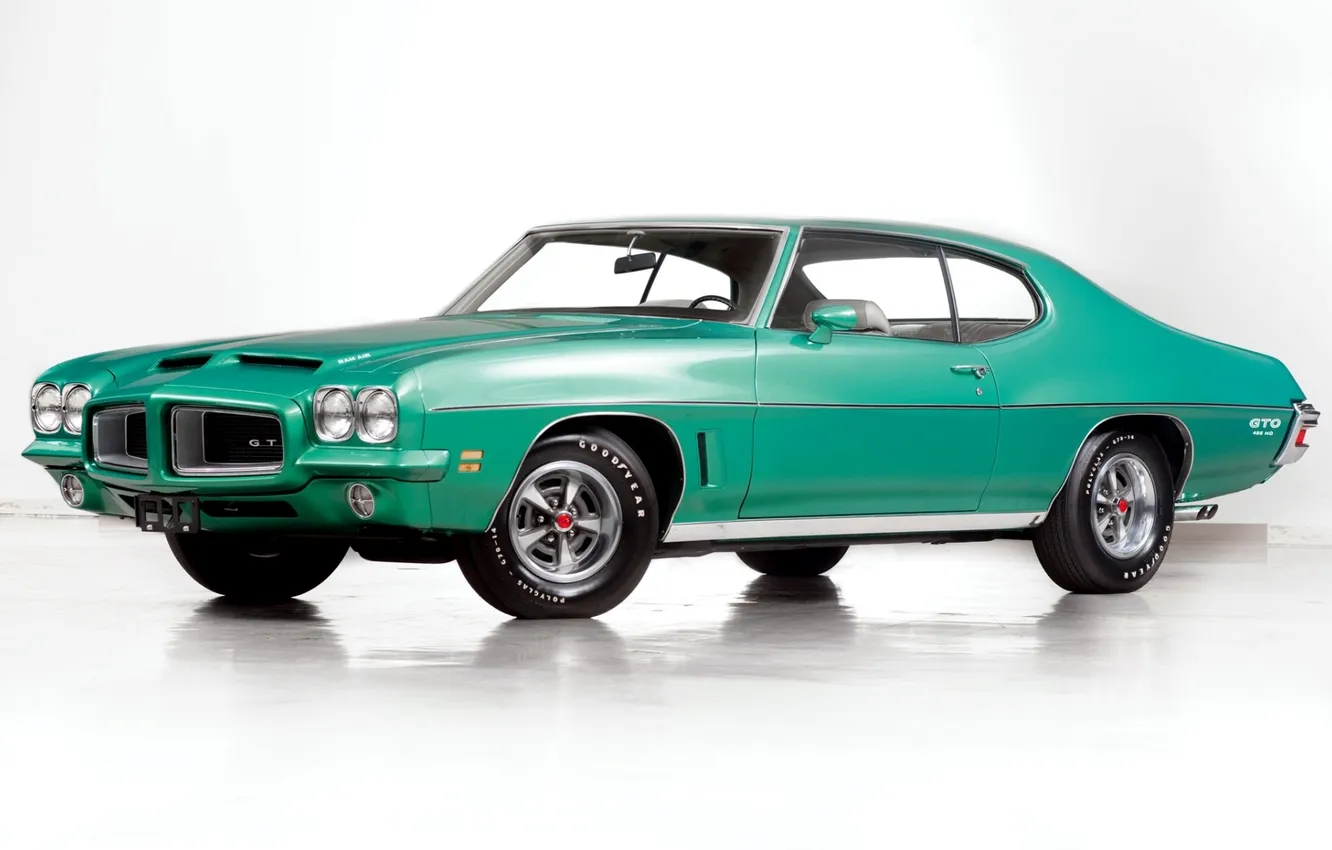 Photo wallpaper Coupe, Pontiac, GTO, Pontiac, the front, Muscle car, 1972, Muscle car
